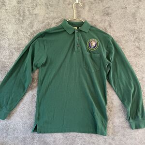 National Park Service Polo Shirt Men Small Volunteer Patch Arrowhead Logo Green